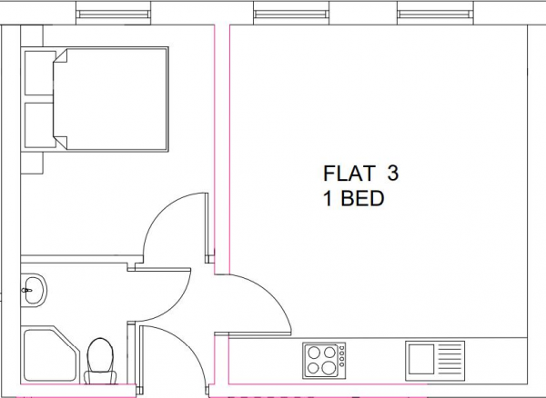 Floor Plan Image for 1 Bedroom Apartment for Sale in Harrad House, Woodside Park, Rugby