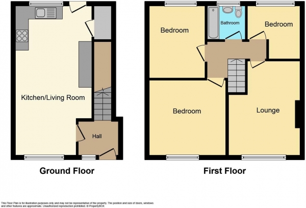 Floor Plan Image for 3 Bedroom Terraced House for Sale in Handley Close, Ryton On Dunsmore, Coventry