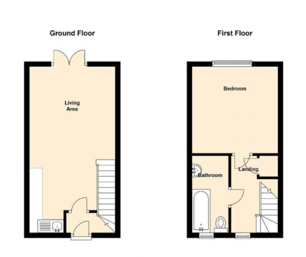 Floor Plan Image for 1 Bedroom Property for Sale in Liza Court, Rugby