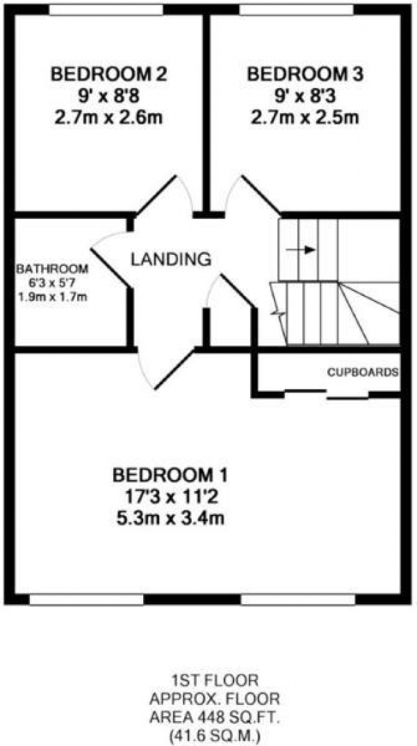 Floor Plan Image for 3 Bedroom Property for Sale in Frobisher Road, Rugby