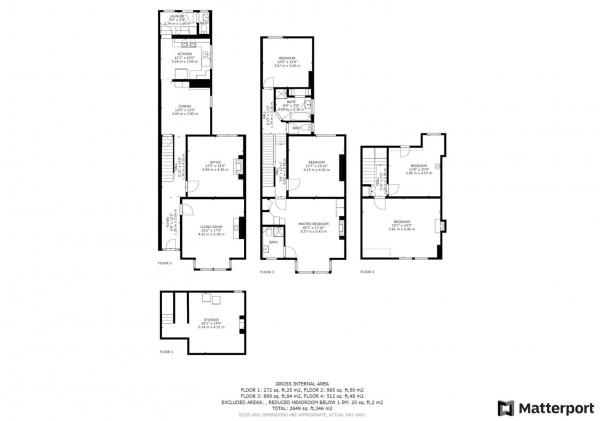 Floor Plan Image for 5 Bedroom Town House for Sale in Clifton Road, Rugby