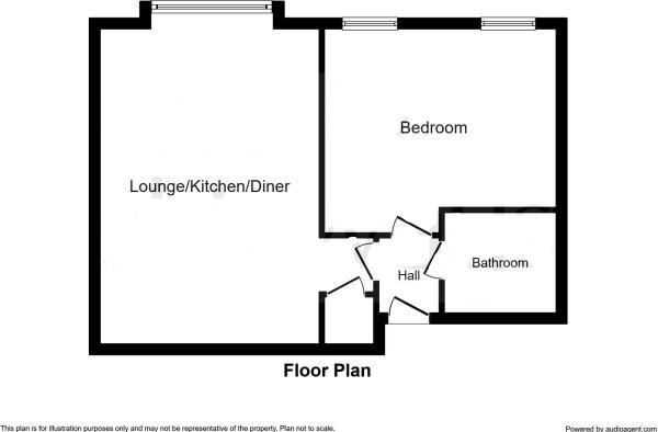 Floor Plan Image for 1 Bedroom Apartment for Sale in Woodside Park, Rugby