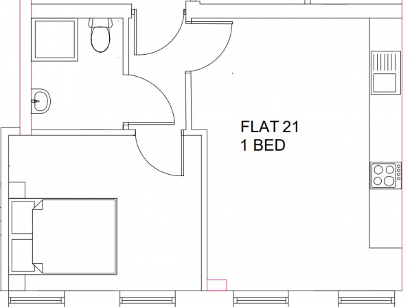 Floor Plan Image for 1 Bedroom Apartment for Sale in Woodside Park, Rugby