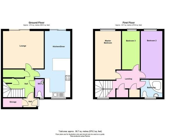 Floor Plan Image for 3 Bedroom Terraced House for Sale in Copeland, Brownsover, Rugby