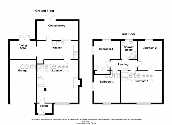 Floor Plan for 4 Bedroom Town House for Sale in Hill Crescent, Stretton On Dunsmore, Rugby, CV23, 9NF - OIRO &pound280,000