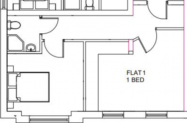 Floor Plan for 1 Bedroom Apartment for Sale in Woodside Park, Rugby, CV21, 2NU - Offers Over &pound107,500