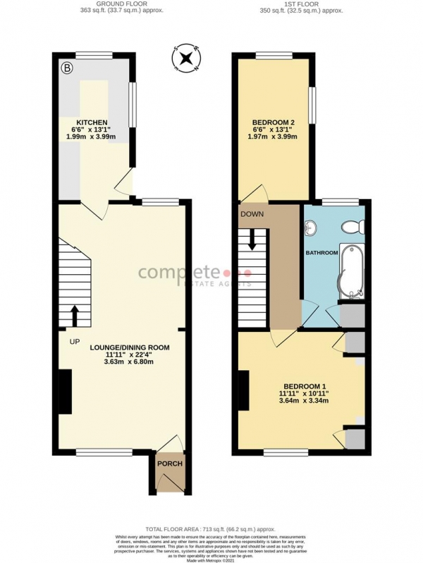 Floor Plan Image for 2 Bedroom Cottage for Sale in Avon Street, Clifton Upon Dunsmore, Rugby