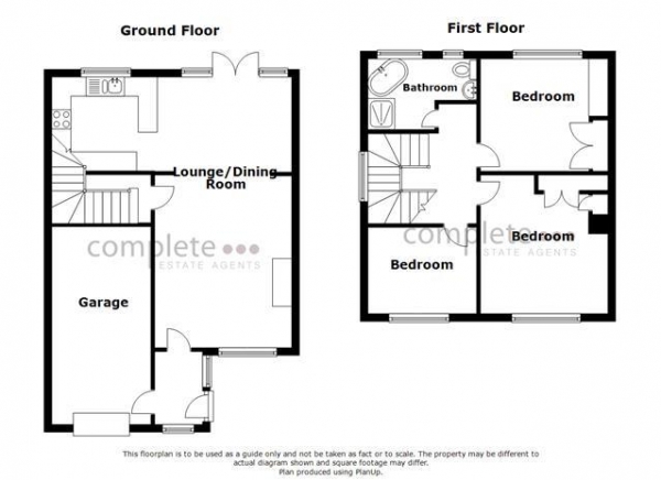 Floor Plan Image for 3 Bedroom Semi-Detached House for Sale in Bagshaw Close, Ryton On Dunsmore, Coventry