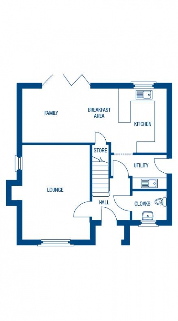 Floor Plan Image for 4 Bedroom Detached House for Sale in Maine Street, Houlton, Rugby