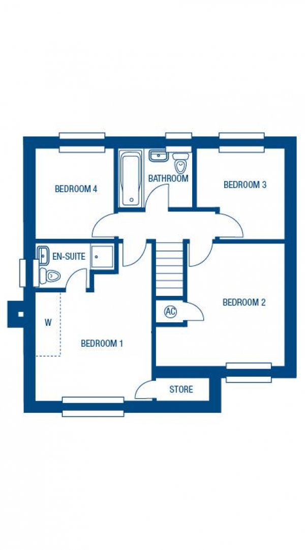 Floor Plan for 4 Bedroom Detached House for Sale in Maine Street, Houlton, Rugby, CV23, 1AS - Guide Price &pound350,000