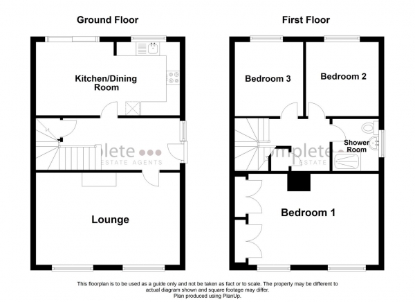 Floor Plan for 3 Bedroom Property for Sale in Frobisher Road, Rugby, CV22, 7HU - Offers Over &pound230,000