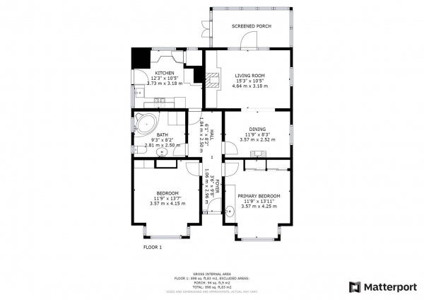 Floor Plan Image for 2 Bedroom Detached Bungalow for Sale in Lawrence Road, Rugby