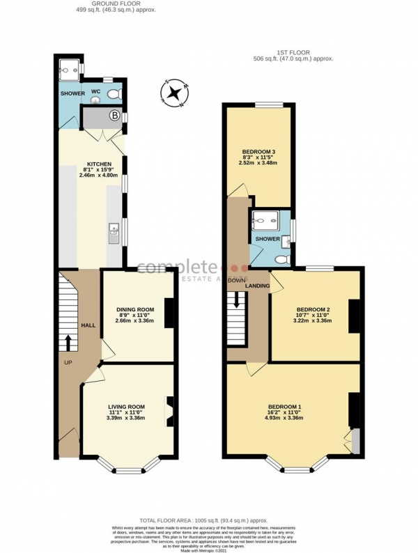 Floor Plan for 3 Bedroom Terraced House for Sale in Manor Road, Rugby, CV21, 2TQ - Guide Price &pound250,000