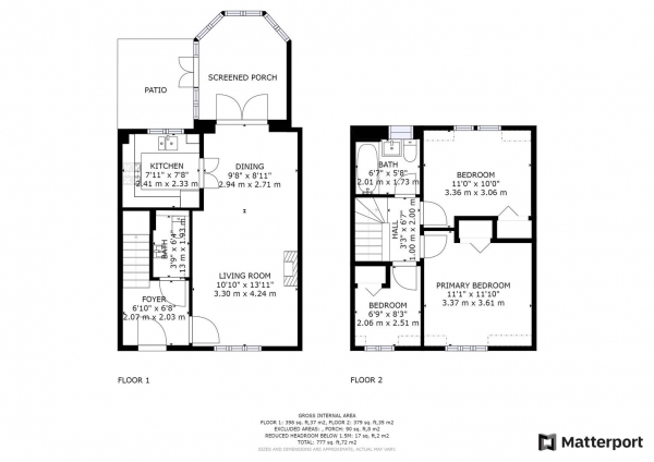 Floor Plan for 3 Bedroom Terraced House for Sale in Penny Lane, Rugby, CV22, 5EN - Offers Over &pound245,000