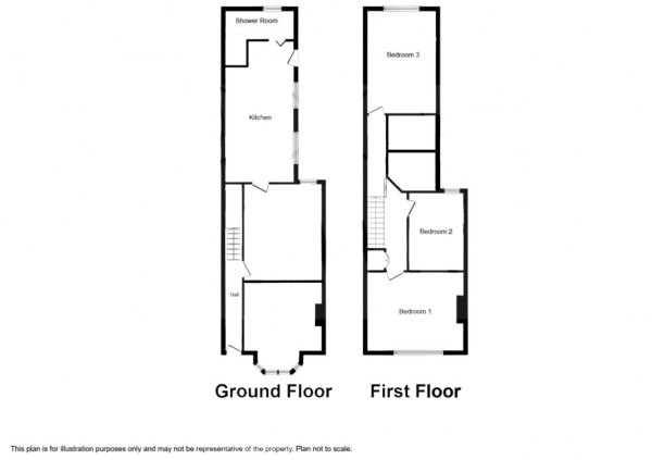 Floor Plan Image for 3 Bedroom Terraced House for Sale in Grosvenor Road, Rugby