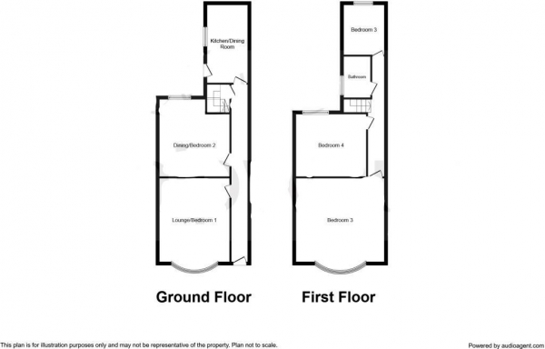 Floor Plan Image for 5 Bedroom Terraced House for Sale in Kimberley Road, Rugby