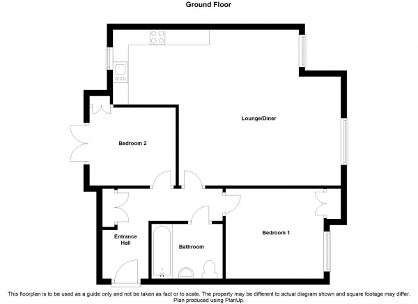 Floor Plan for 2 Bedroom Apartment for Sale in Avocet Close, Rugby, CV23, 0WU - Offers Over &pound165,000
