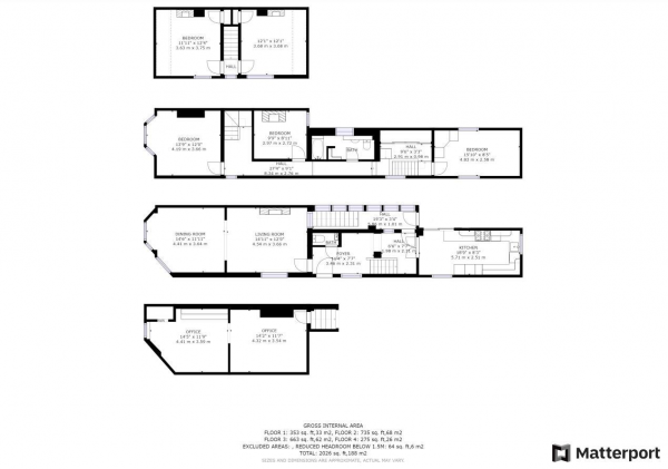 Floor Plan for 5 Bedroom End of Terrace House for Sale in Claremont Road, Rugby, CV21, 3NA - Offers Over &pound290,000