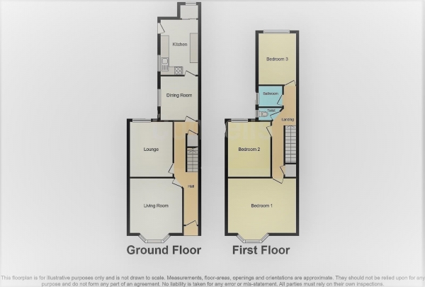 Floor Plan Image for 3 Bedroom Terraced House for Sale in Manor Road, Rugby