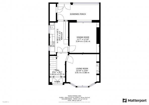 Floor Plan Image for 3 Bedroom Semi-Detached House for Sale in Coventry Road, Cawston, Rugby