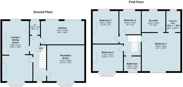 Floor Plan Image for 4 Bedroom Semi-Detached House for Sale in Kingsley Avenue, Hillmorton, Rugby