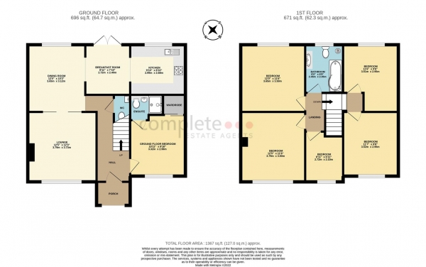 Floor Plan Image for 6 Bedroom Semi-Detached House for Sale in Dyson Close, Hillmorton, Rugby