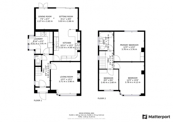 Floor Plan Image for 3 Bedroom Semi-Detached House for Sale in Deerings Road, Rugby