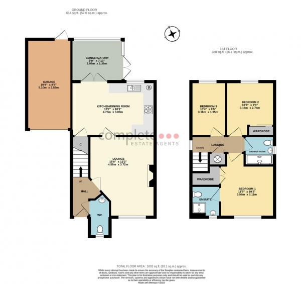 Floor Plan Image for 3 Bedroom Detached House for Sale in Aqua Place, Rugby