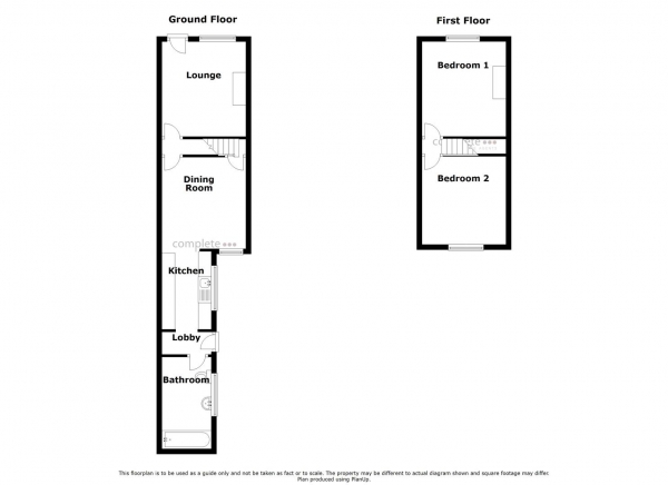 Floor Plan Image for 2 Bedroom Terraced House for Sale in Cambridge Street, Rugby