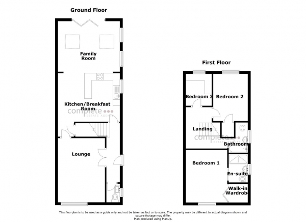 Floor Plan Image for 3 Bedroom Detached House for Sale in Nene Court, Rugby