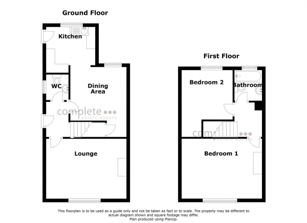 Floor Plan Image for 2 Bedroom Semi-Detached House for Sale in Pytchley Road, Hillmorton, Rugby