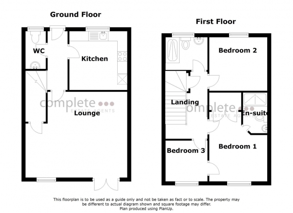 Floor Plan Image for 3 Bedroom Detached House for Sale in Swift Avenue, Eden Park, Rugby