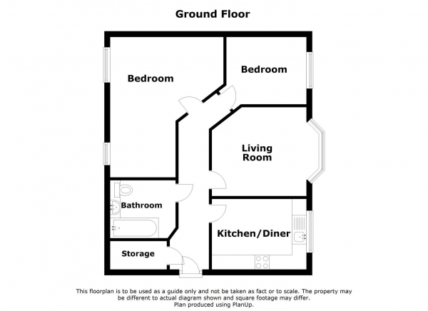 Floor Plan Image for 2 Bedroom Apartment for Sale in King Edward Road, Rugby