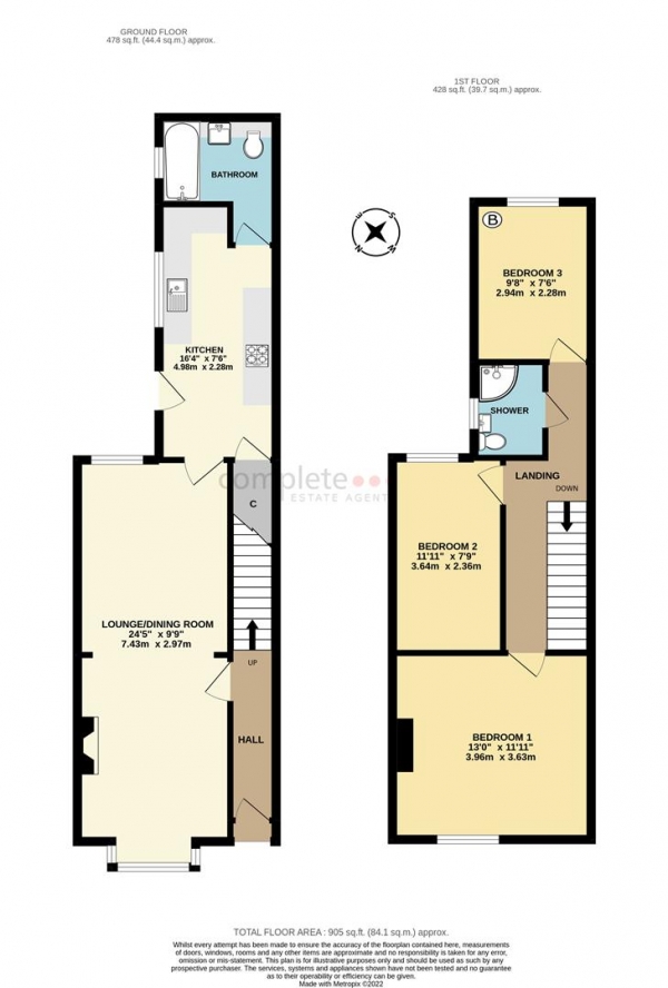 Floor Plan Image for 3 Bedroom Terraced House for Sale in Victoria Avenue, New Bilton, Rugby