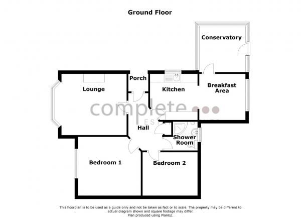 Floor Plan Image for 2 Bedroom Semi-Detached Bungalow for Sale in Tennyson Avenue, Rugby