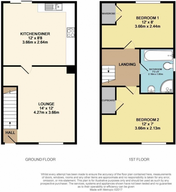 Floor Plan Image for 3 Bedroom Semi-Detached House for Sale in Hillmorton Road, Rugby