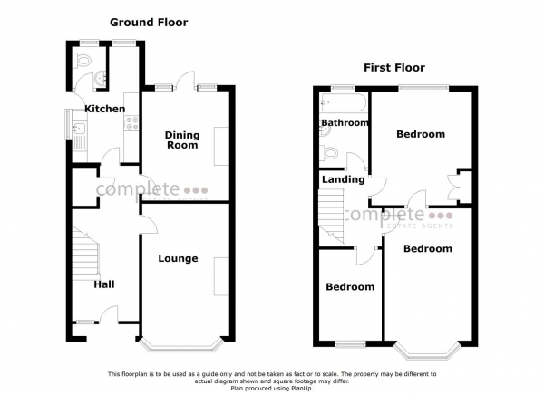 Floor Plan Image for 3 Bedroom Semi-Detached House for Sale in Charlesfield Road, Rugby