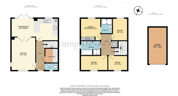 Floor Plan Image for 4 Bedroom Detached House for Sale in Arderne De Gray Road, Wolston, Coventry