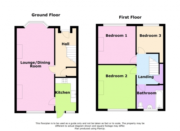 Floor Plan Image for 3 Bedroom Terraced House for Sale in Kew Road, Rugby