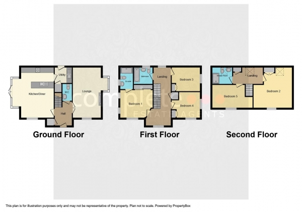 Floor Plan for 5 Bedroom Detached House for Sale in Longstork Road, Rugby, CV23, 0GD - Offers in Excess of &pound450,000