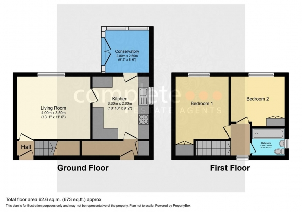 Floor Plan Image for 2 Bedroom End of Terrace House for Sale in Dunhill Avenue, Coventry