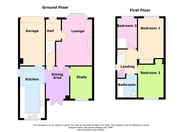 Floor Plan Image for 3 Bedroom Semi-Detached House for Sale in Moat Farm Drive, Rugby