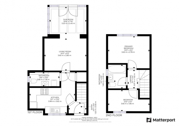 Floor Plan Image for 2 Bedroom Semi-Detached House for Sale in Magnet Lane, Rugby