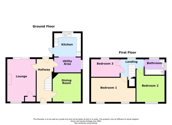 Floor Plan for 3 Bedroom Semi-Detached House for Sale in St. James Crescent, Southam, CV47, 0LX - Offers Over &pound230,000