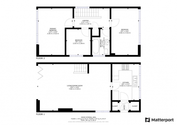 Floor Plan Image for 3 Bedroom Link Detached House for Sale in Lawford Lane, Rugby