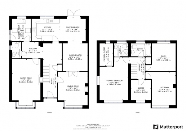 Floor Plan Image for 4 Bedroom Semi-Detached House for Sale in Rathbone Close, Rugby