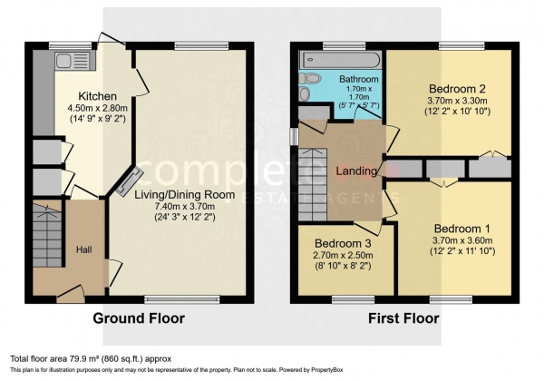 Floor Plan Image for 3 Bedroom Property for Sale in Richard Joy Close, Coventry