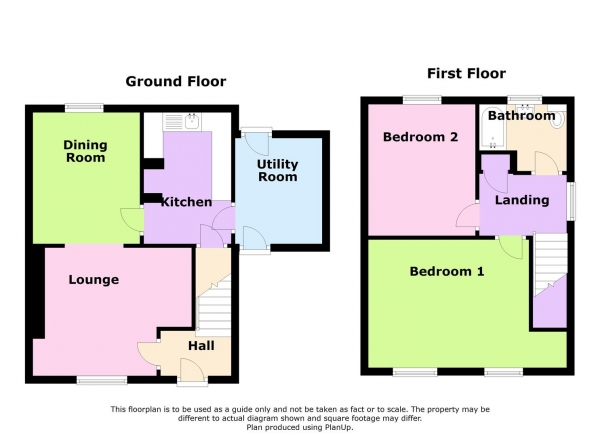 Floor Plan for 2 Bedroom End of Terrace House for Sale in Eden Road, Hillmorton, Rugby, CV21, 4HS - Guide Price &pound190,000