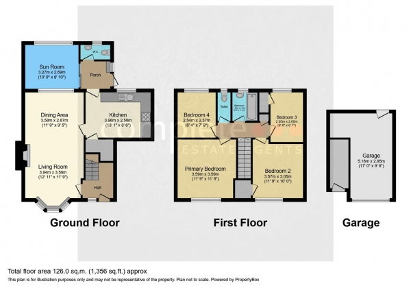 Floor Plan Image for 4 Bedroom Detached House for Sale in Edyvean Close, Bilton, Rugby