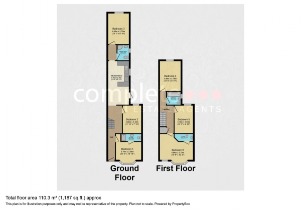 Floor Plan for 6 Bedroom Property for Sale in Grosvenor Road, Rugby, CV21, 3LF -  &pound310,000